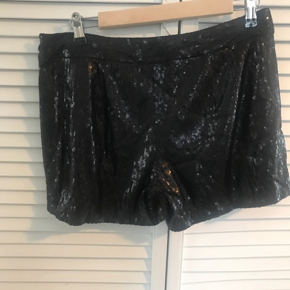 Black Sequin Shorts - Picture 3 of 3